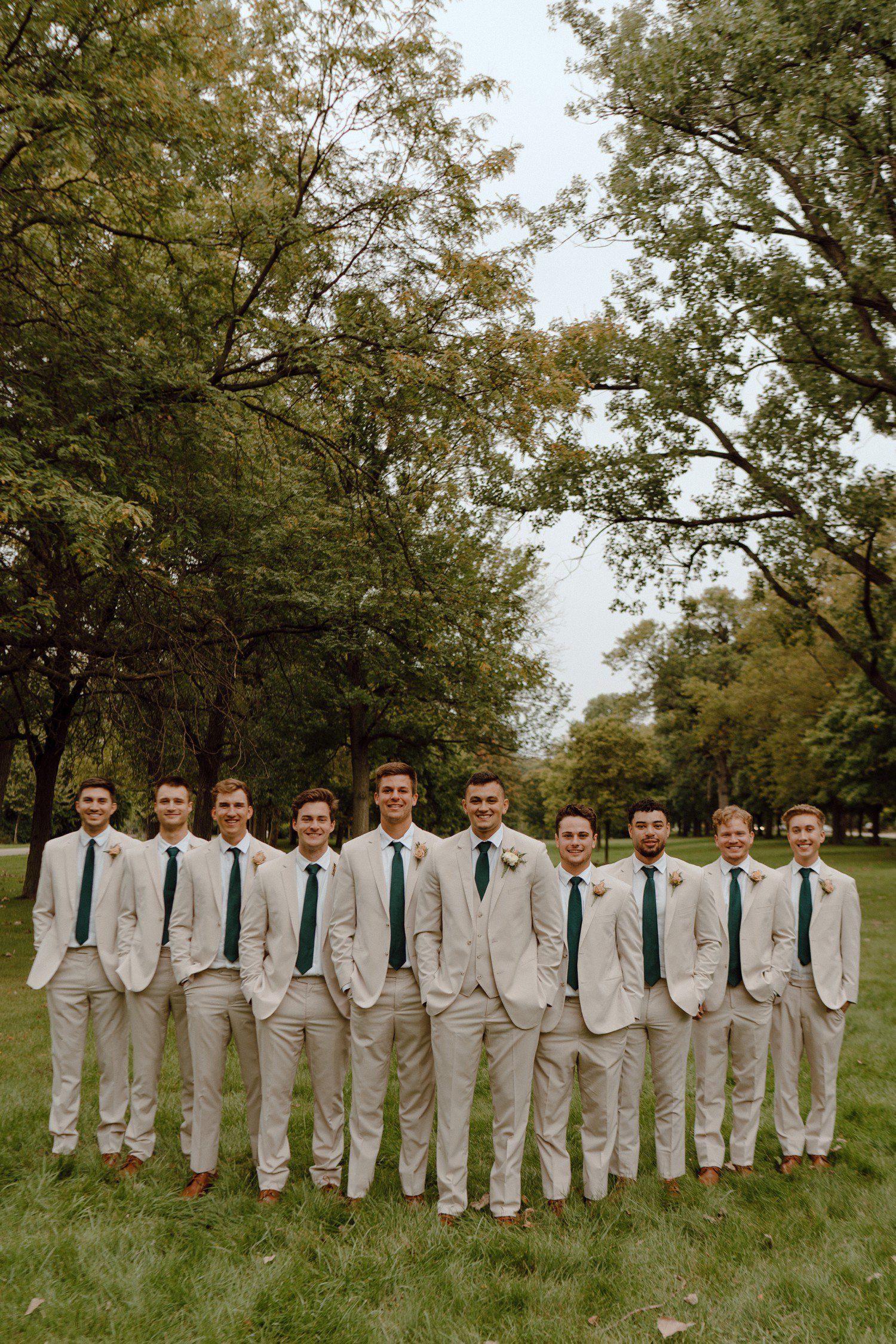 Groom and groomsmen in Grand Rapids MI.