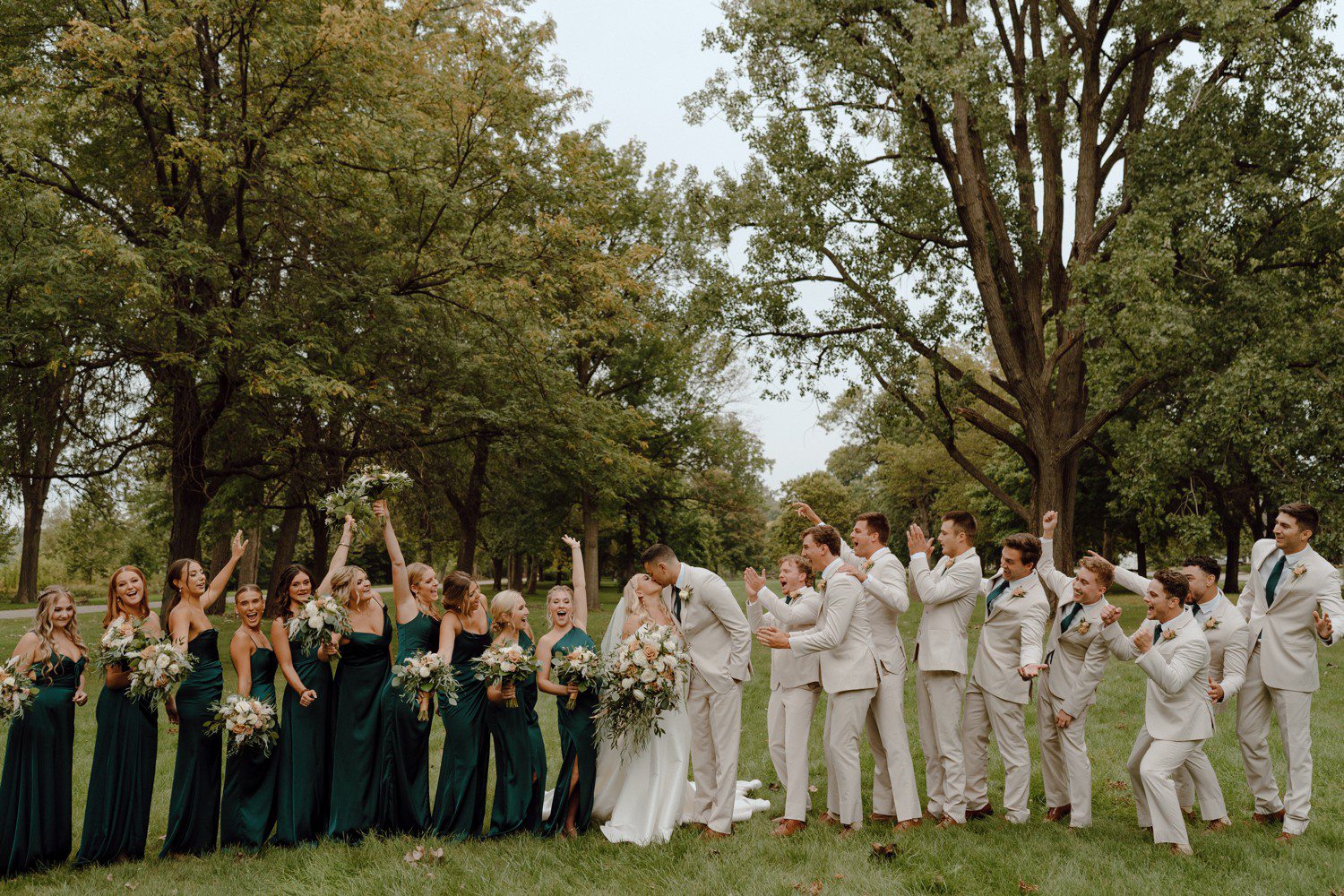 Wedding party photos in Grand Rapids MI.