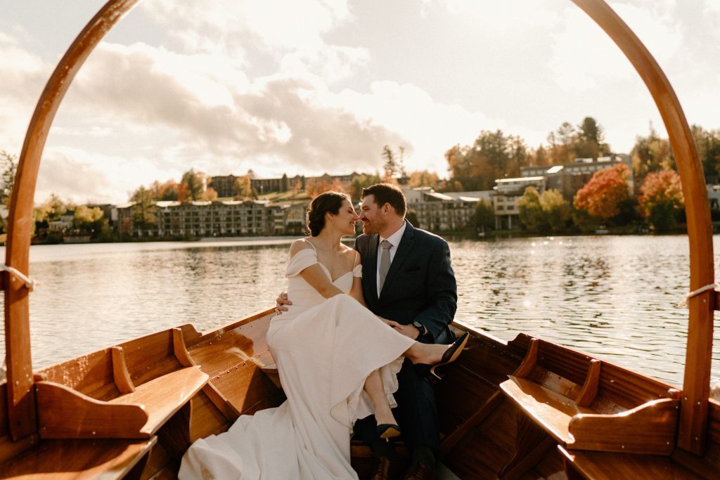 Bride and Groom on a Boat