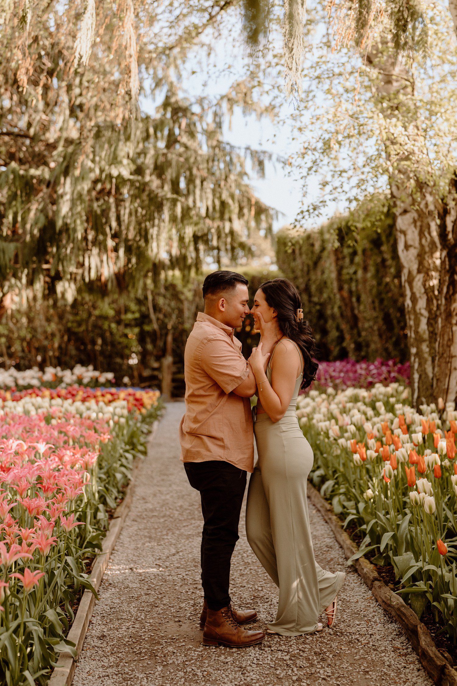 Engagement Photos in Tulip Garden