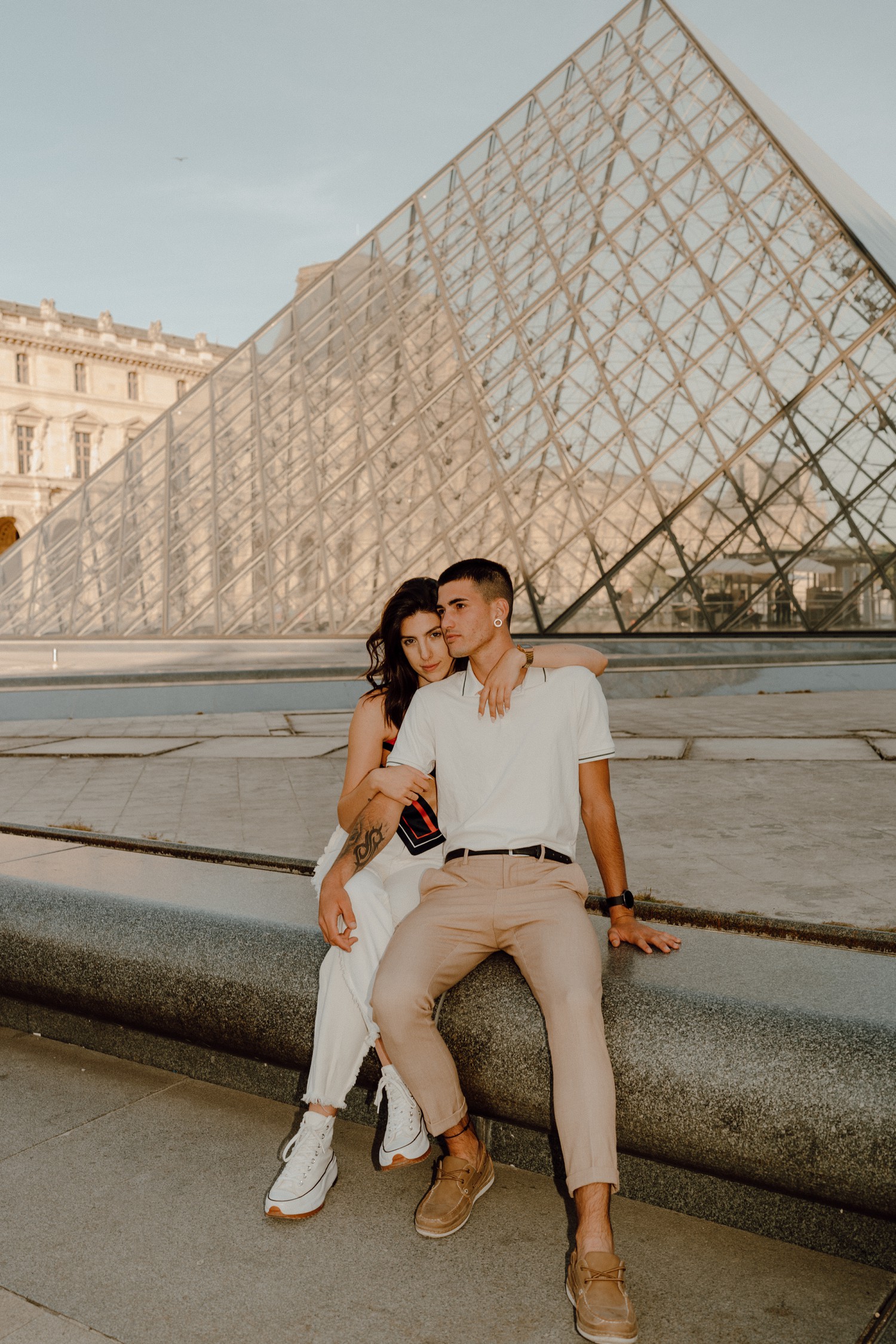Louvre Pyramid Couples Photo Session