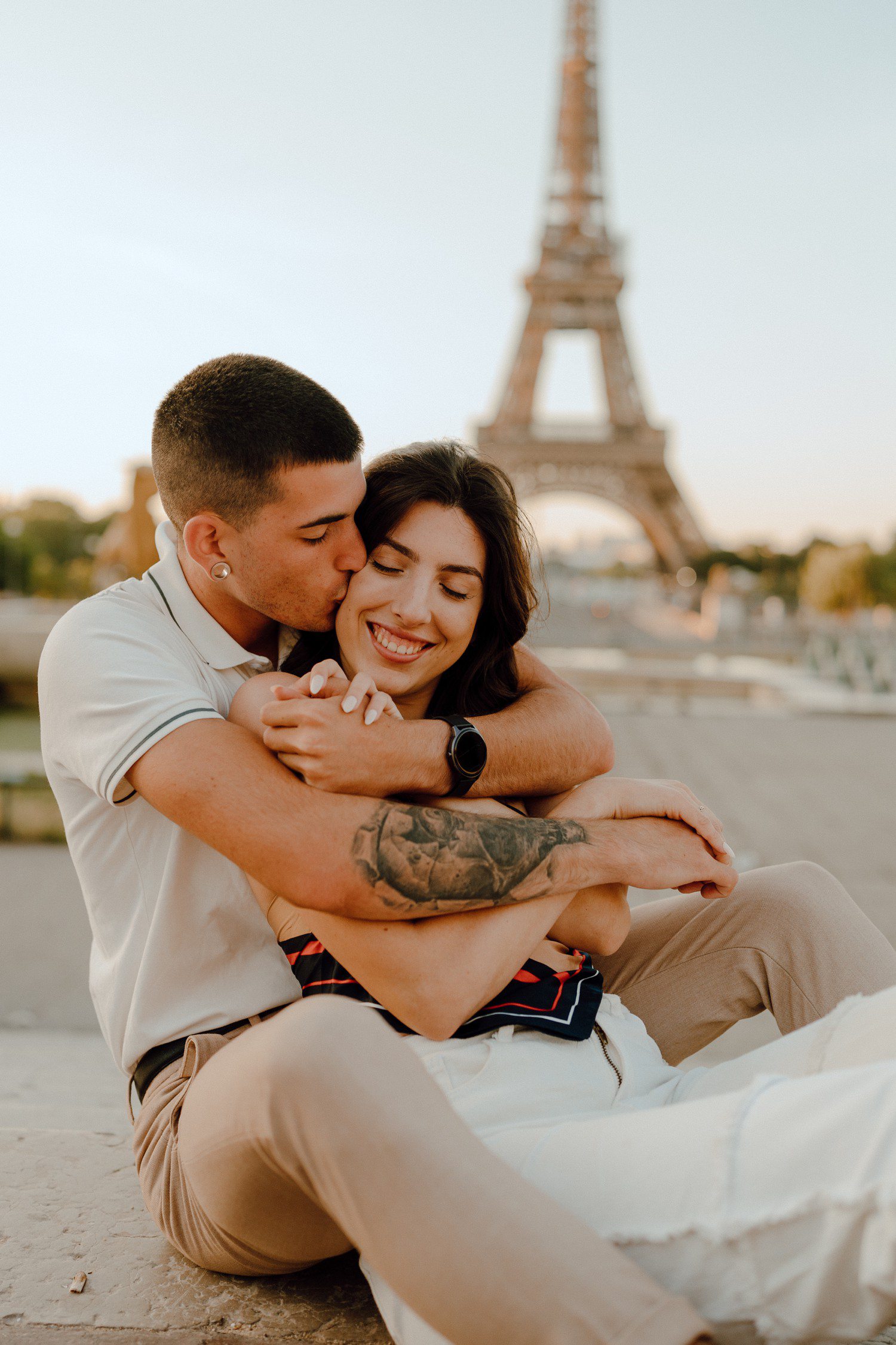 Couples Session in Paris France at the Eiffel Tower