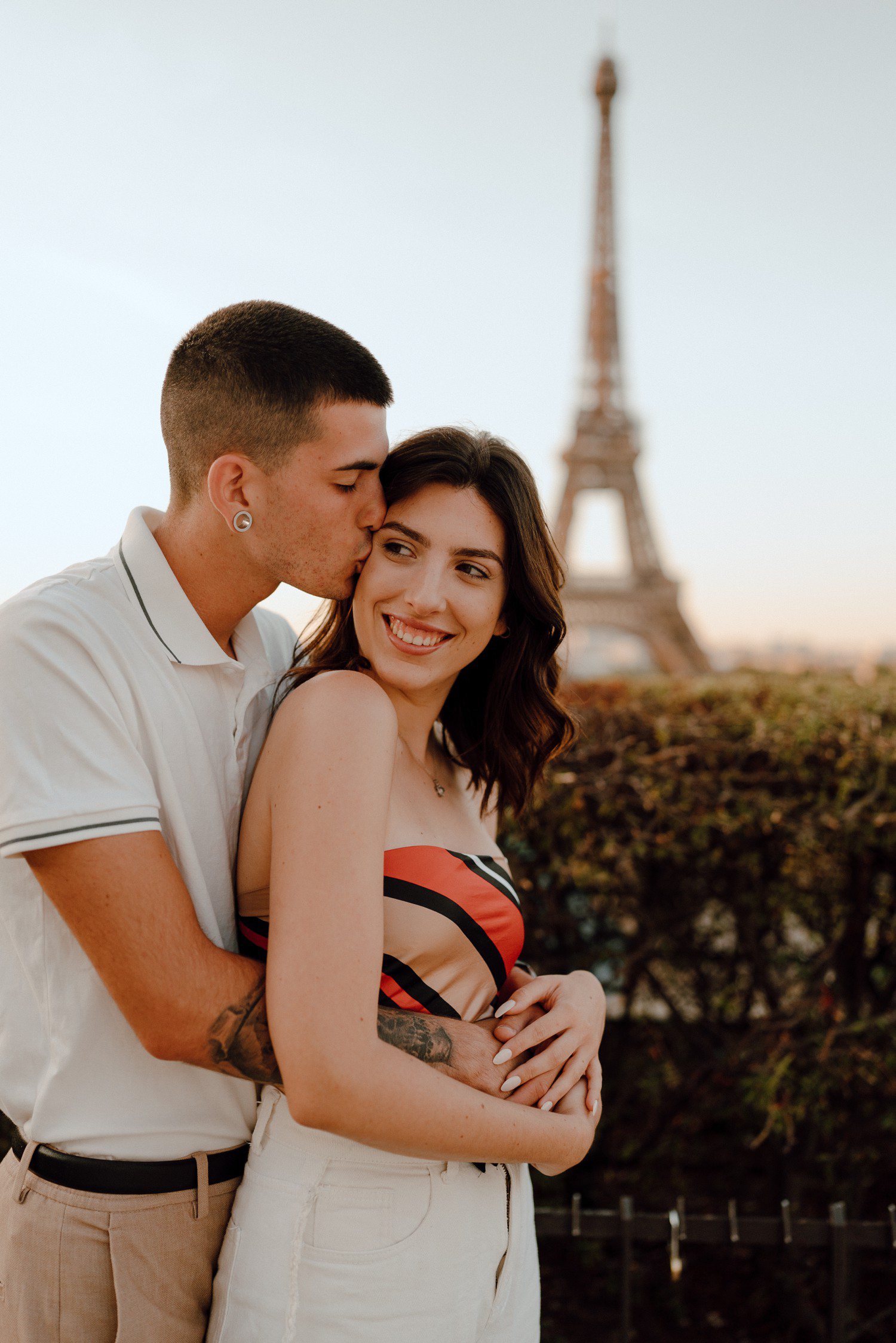 Couples Session in Paris France at The Eiffel Tower