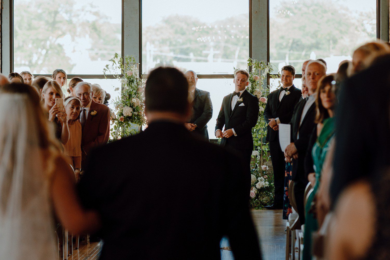 Groom Reaction to Bride at The High Five GR