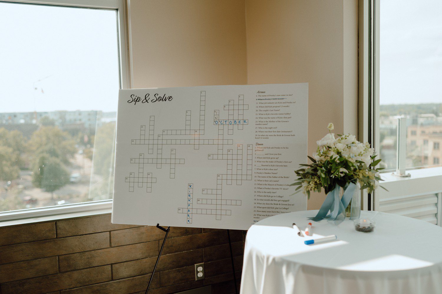 Crossword Puzzle for Wedding Guests