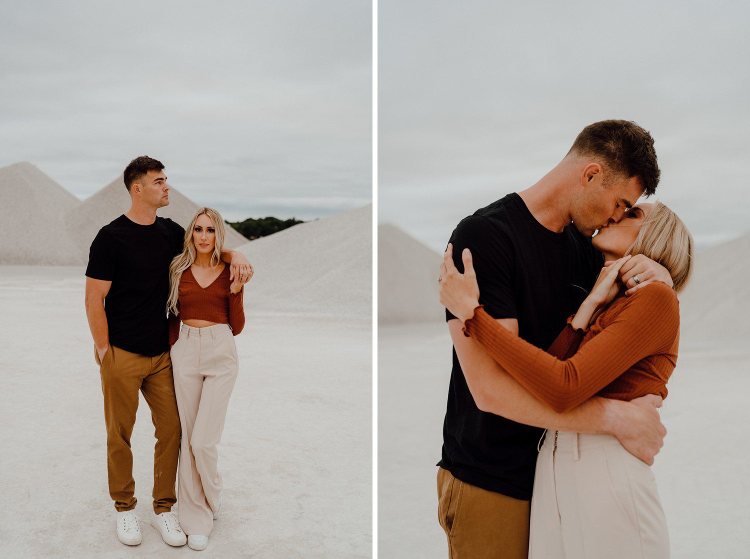 Couples Session in Michigan at Gravel Pits