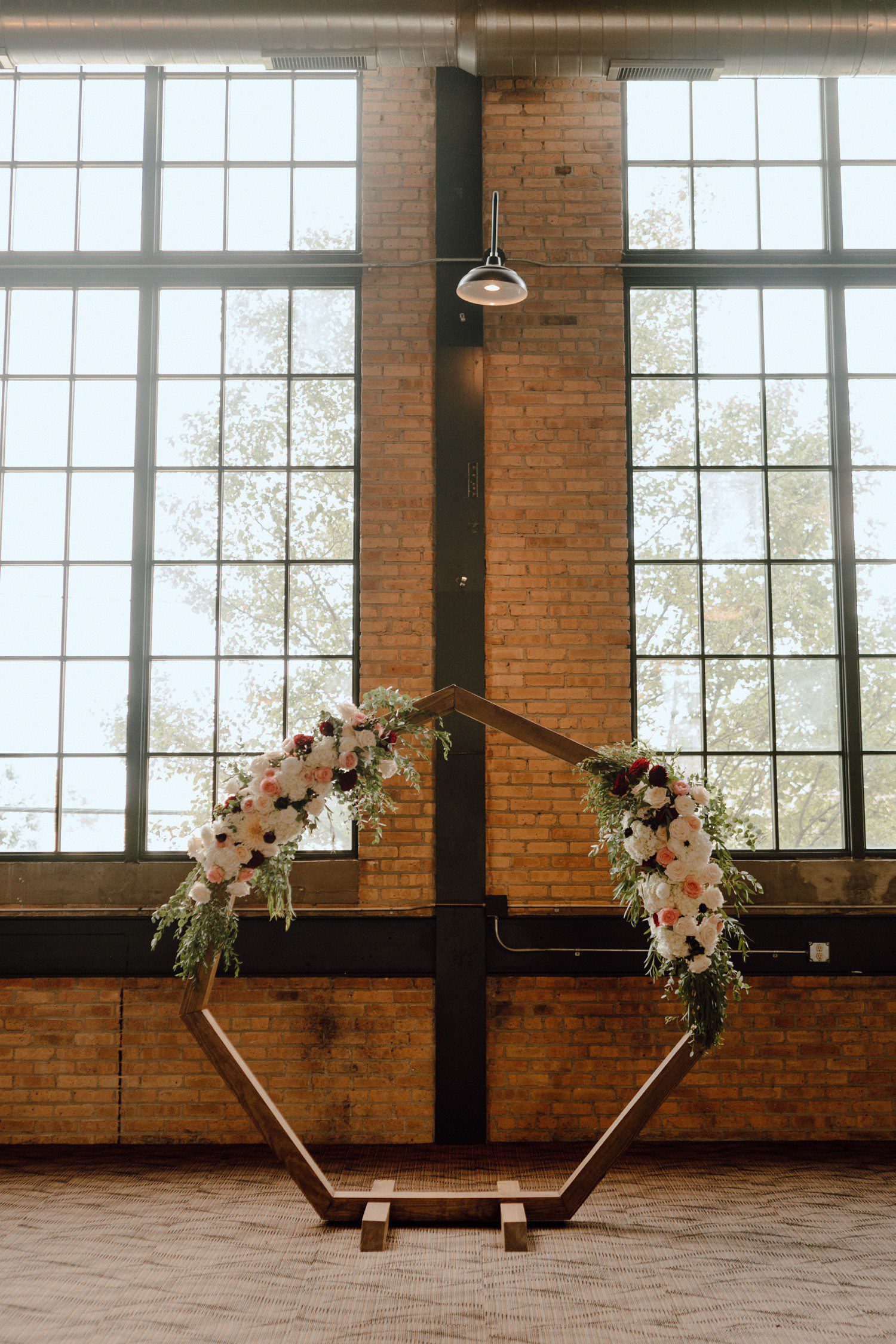 Octagon Wedding Arch with Flowers
