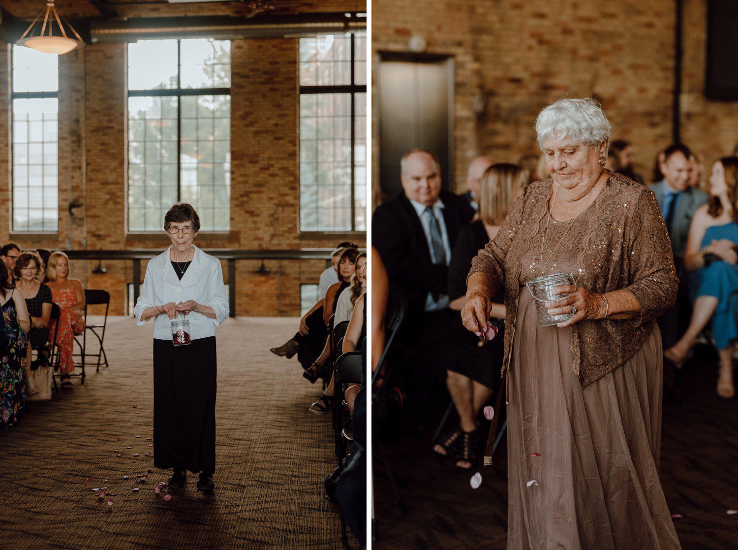 Grandmas as Flower Girls at Wedding