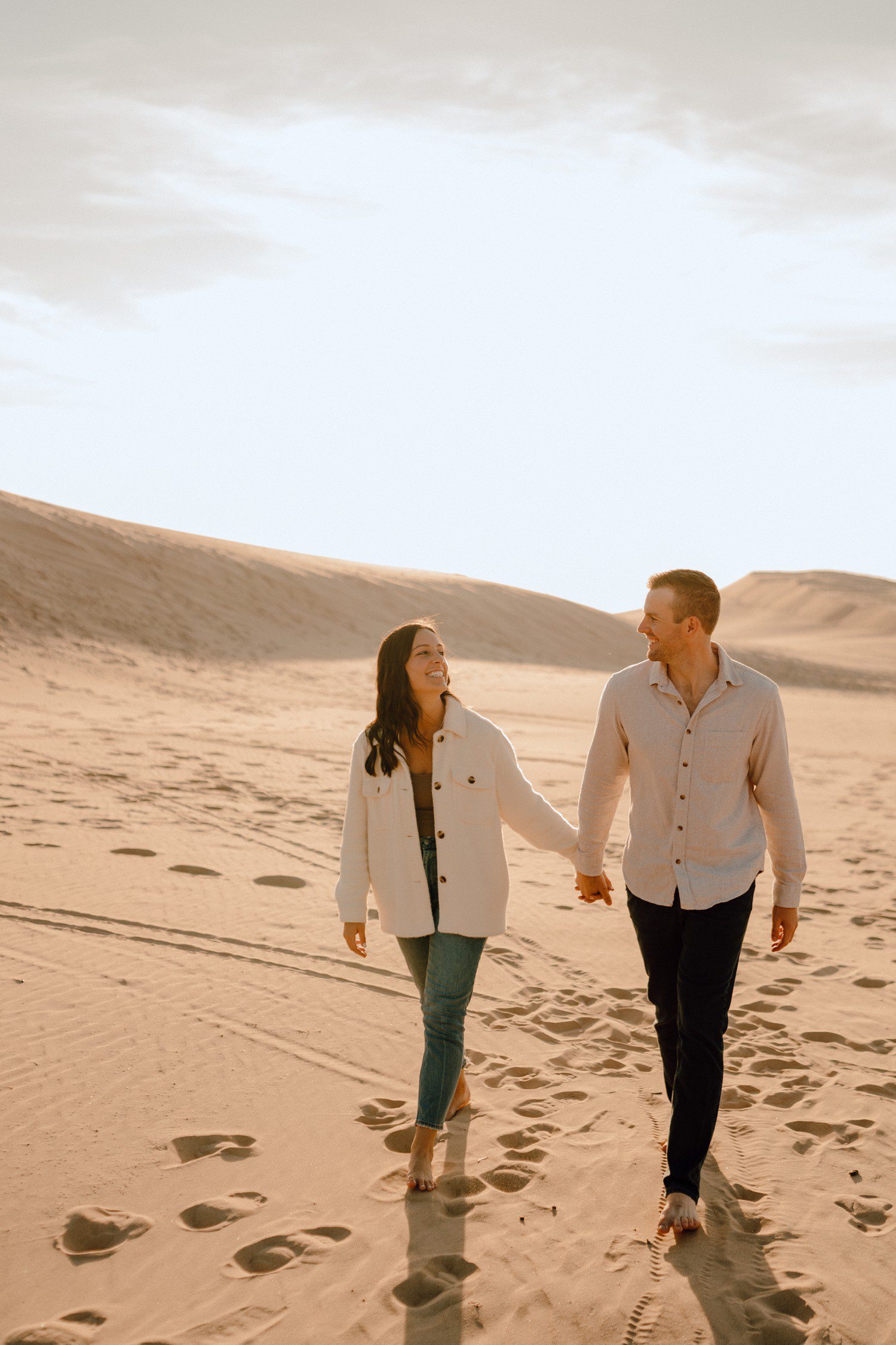 Sand Dunes Engagement Session in Michigan