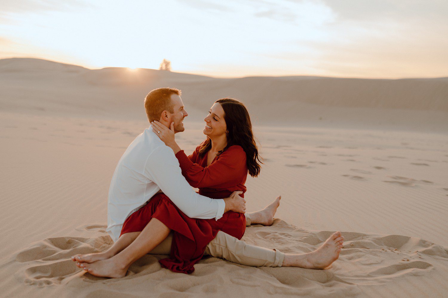 Sand Dunes engagement session in Michigan