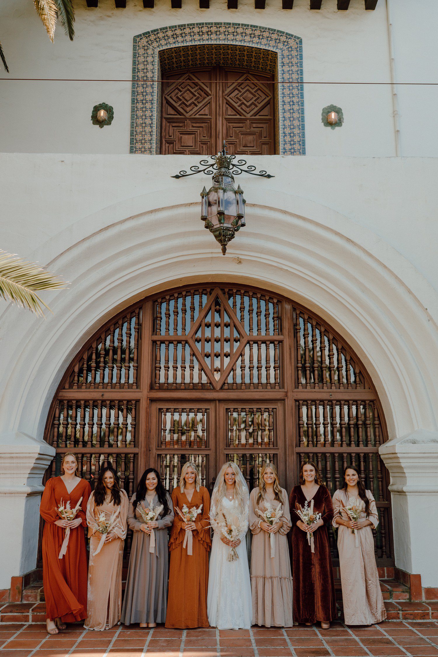 Bridesmaid photos at Santa Barbara Courthouse California