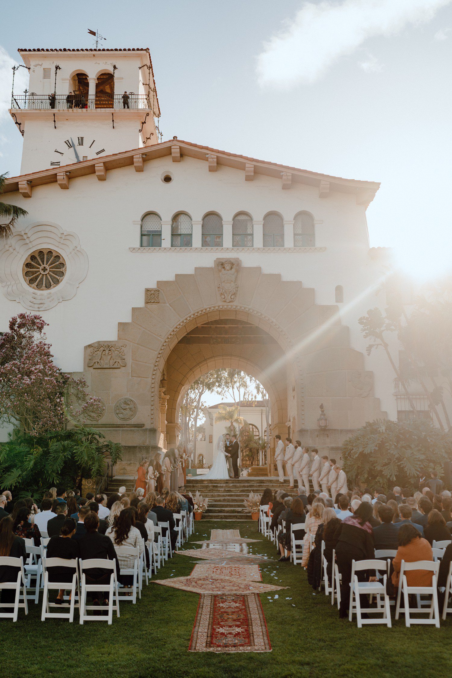 Boho garden wedding at the Santa Barbara Courthouse California 