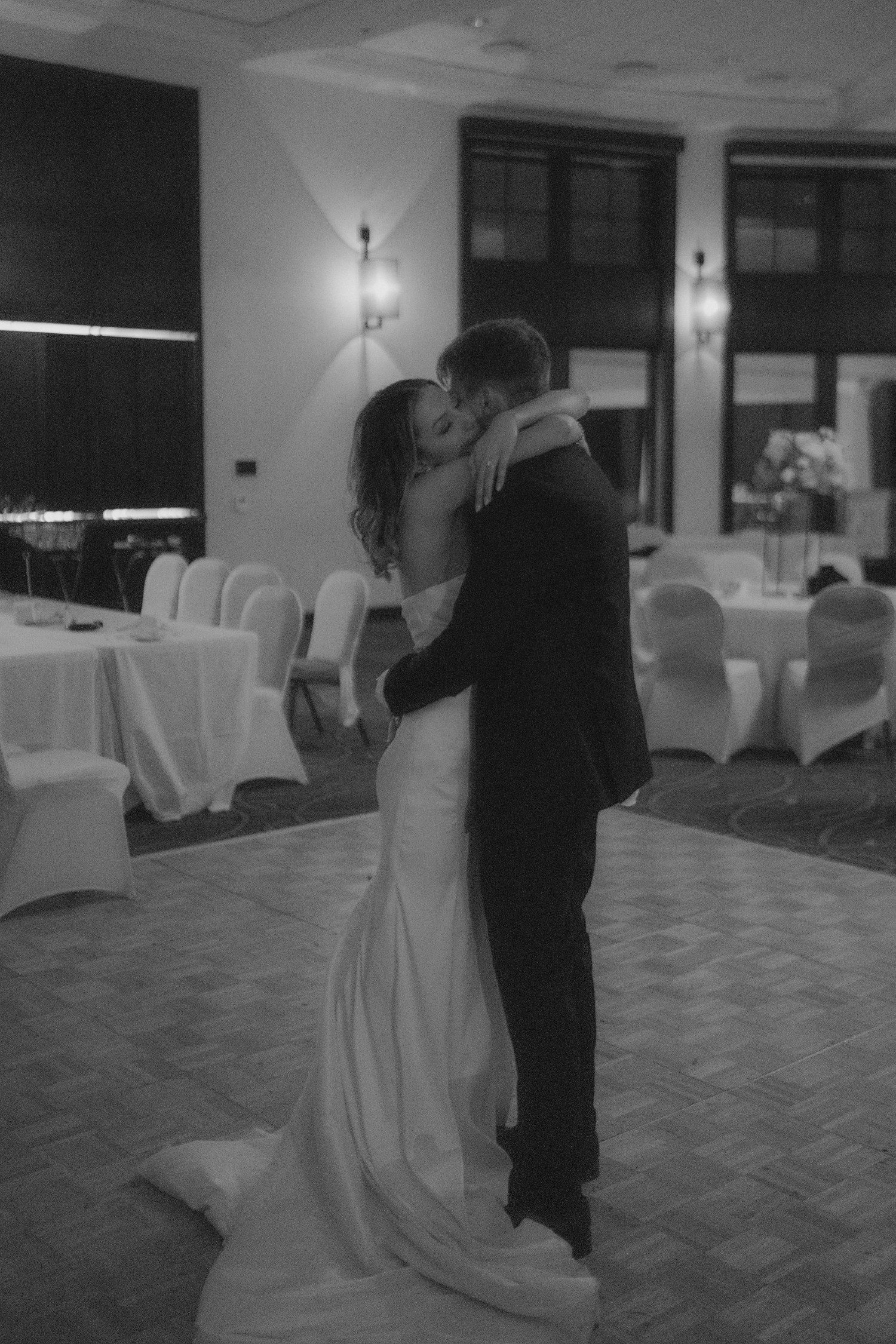 Bride and groom private last dance at Watermark Country Club. 