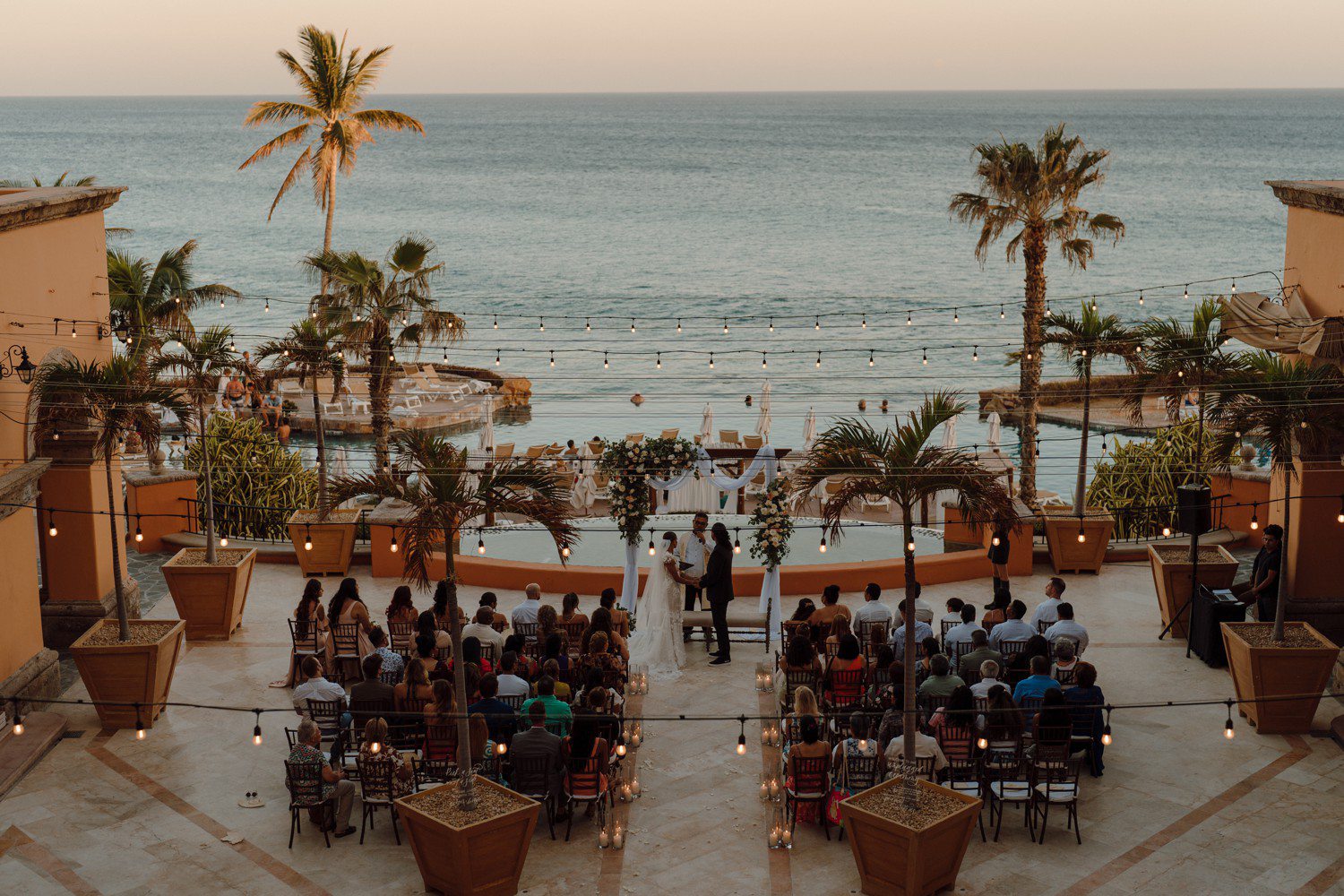 Beach wedding ceremony at Hacienda Del Mar in Los Cabos, Mexico.