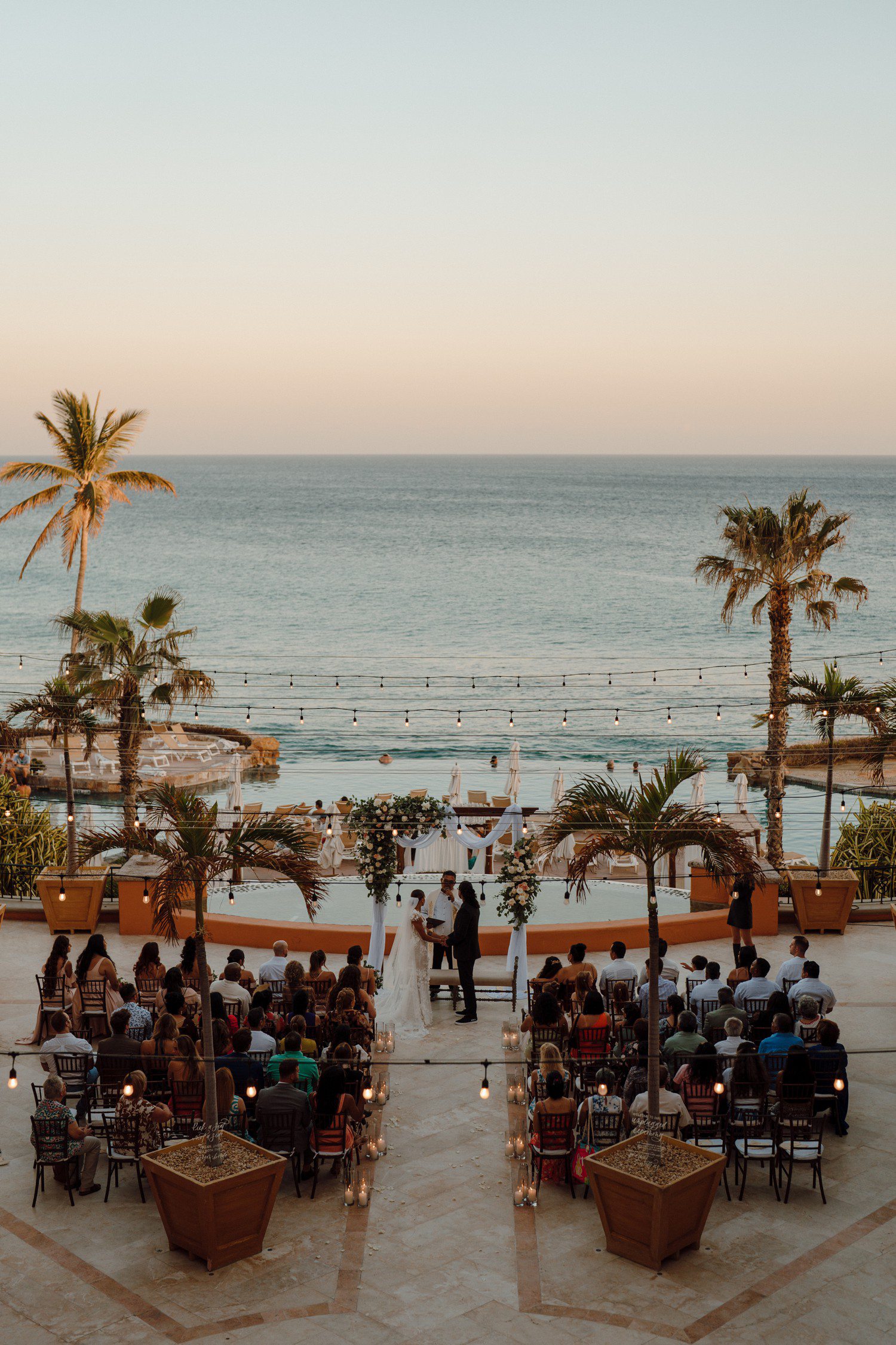 Beach wedding ceremony at Hacienda Del Mar in Los Cabos, Mexico. 
