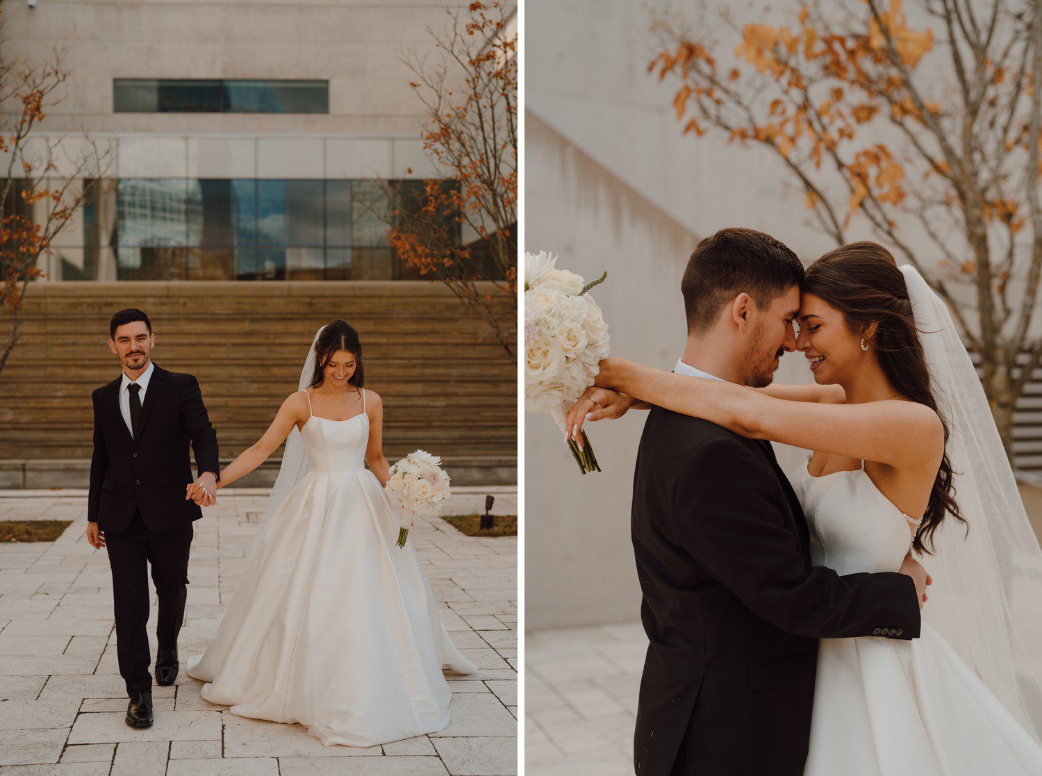 Fall elopement in downtown Grand Rapids. 