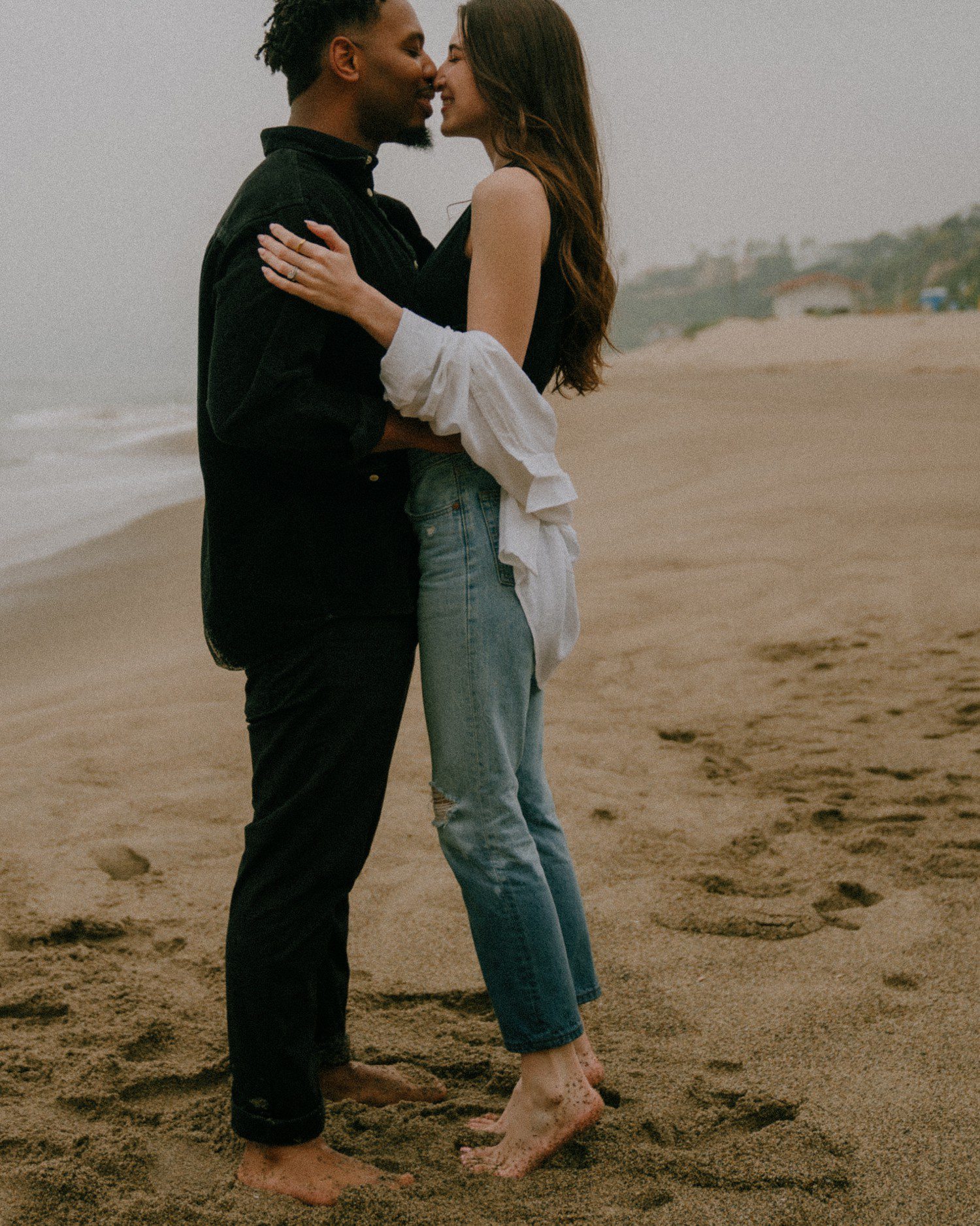Point Dume Engagement Photos on the beach in Malibu, California. 