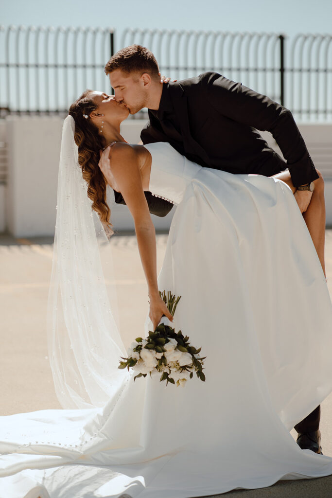 bride and groom before their Ethereal Intimate Wedding ceremony