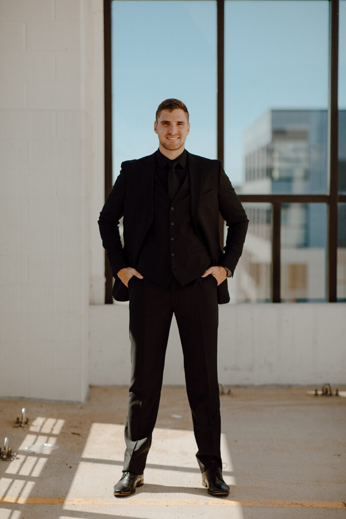 stunning portrait of the groom