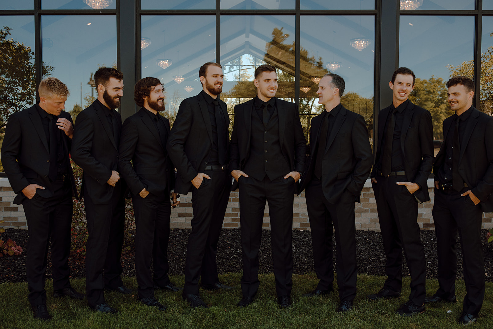 portrait of the groom and the groomsmen