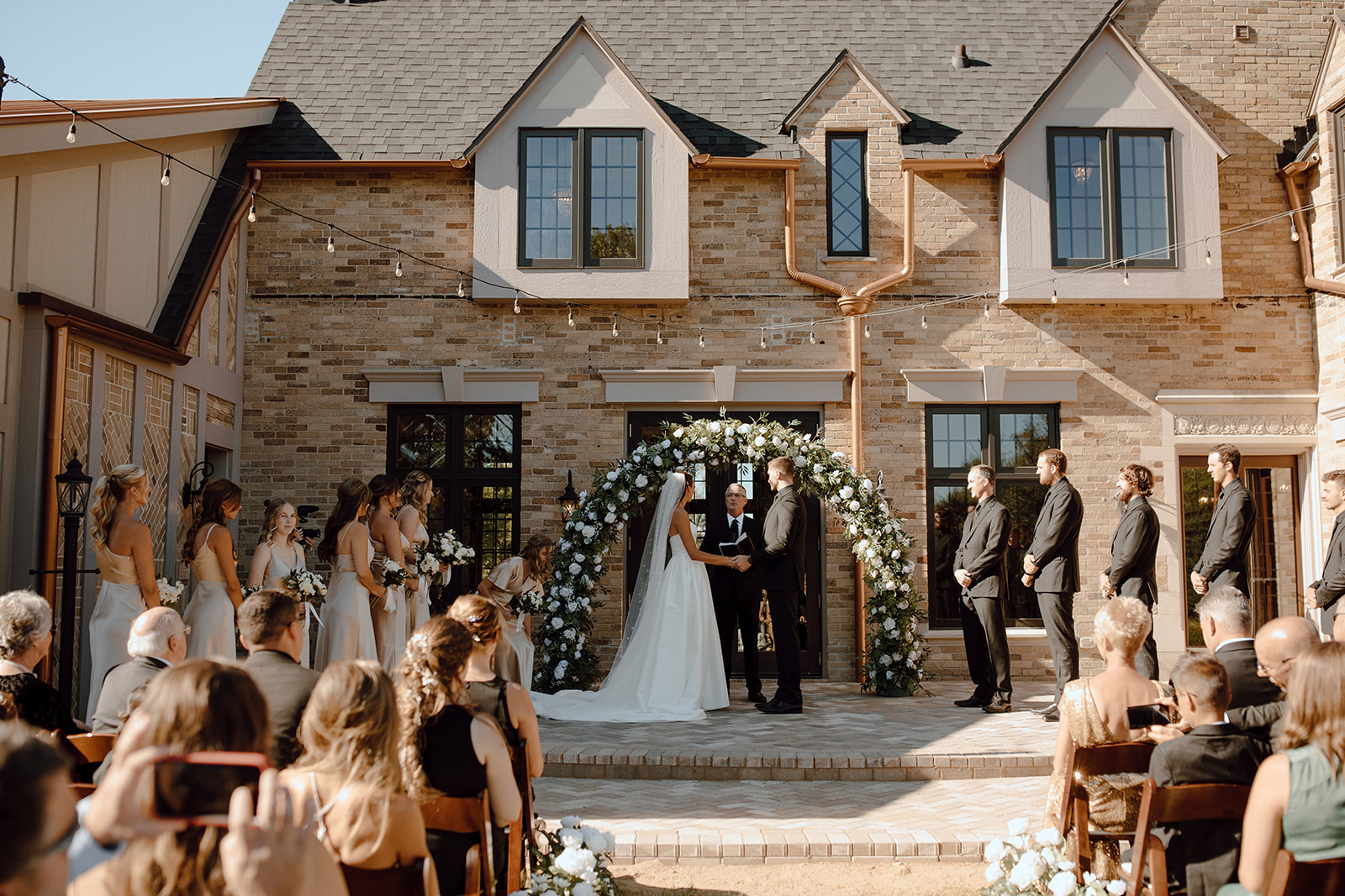 bride and groom at their amazing wedding ceremony