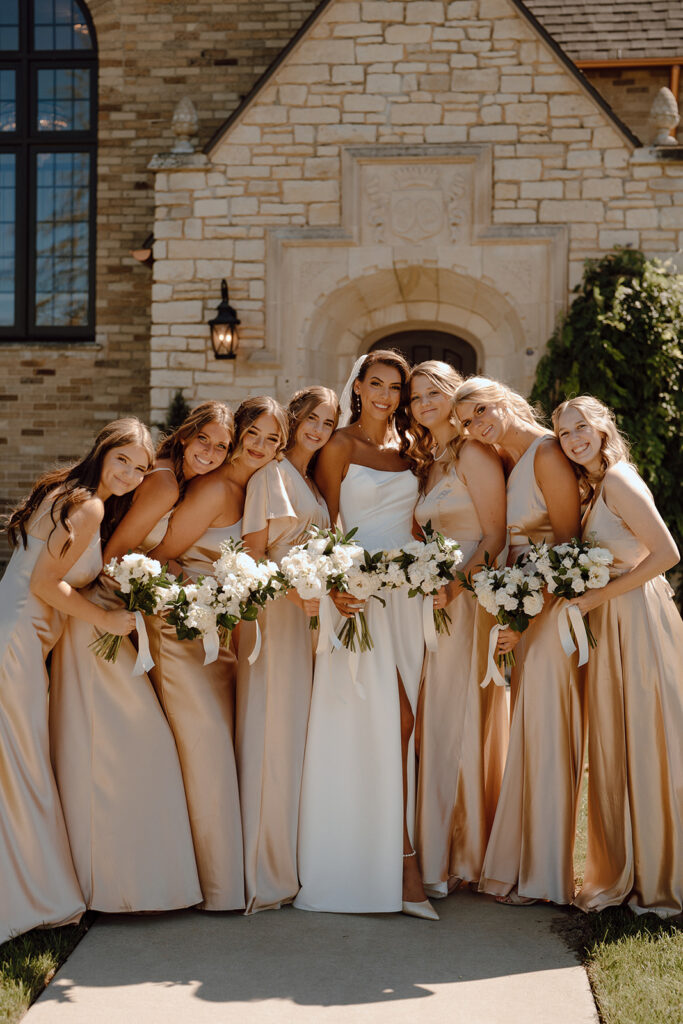 bride and her friends