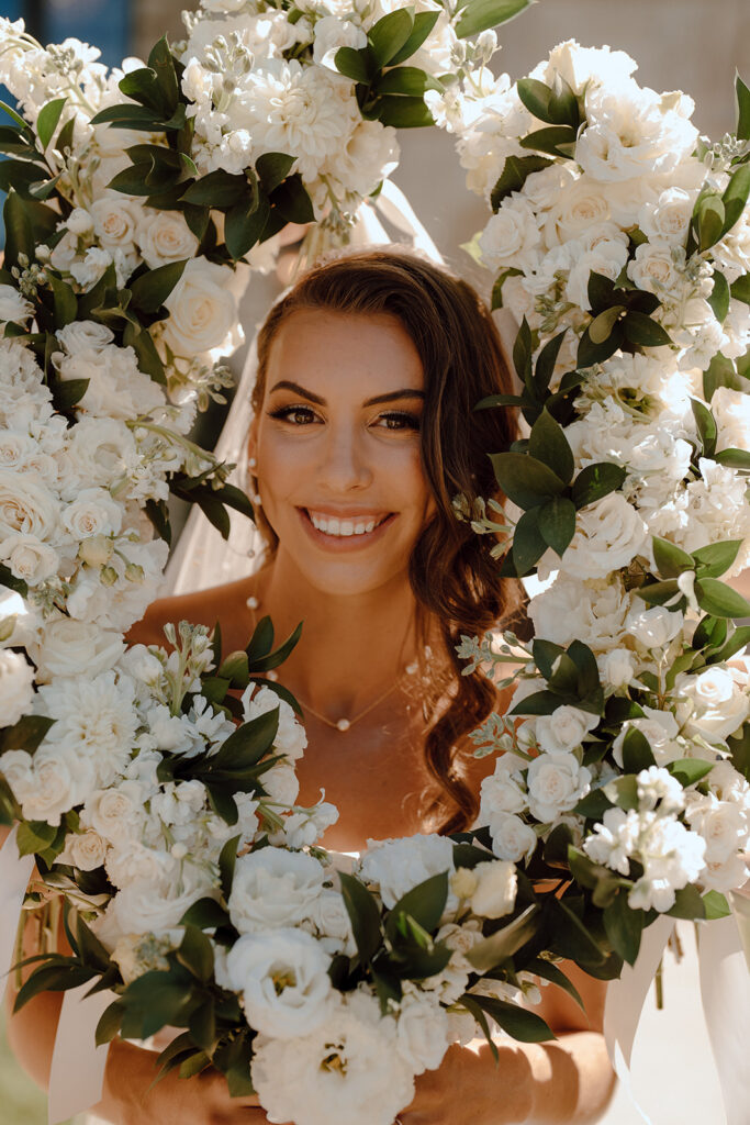 cute portrait of the bride