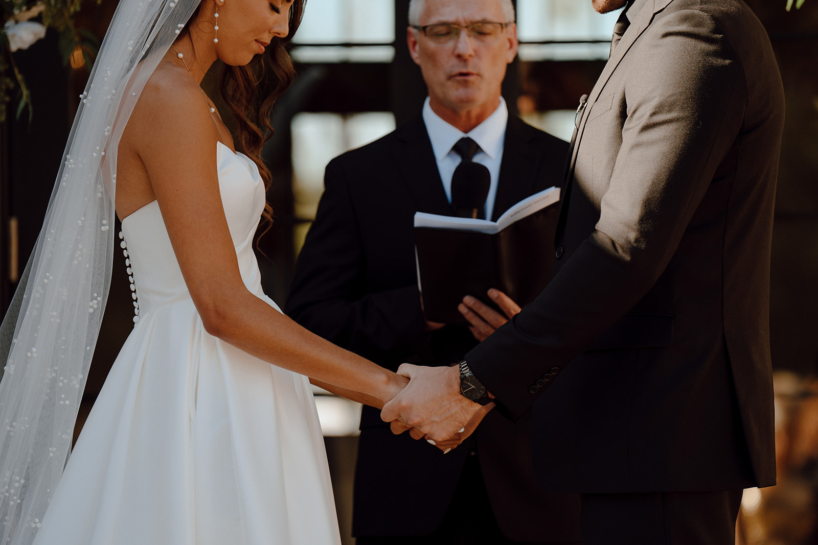 stunning bride at their wedding ceremony