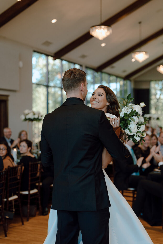 bride and groom first dance