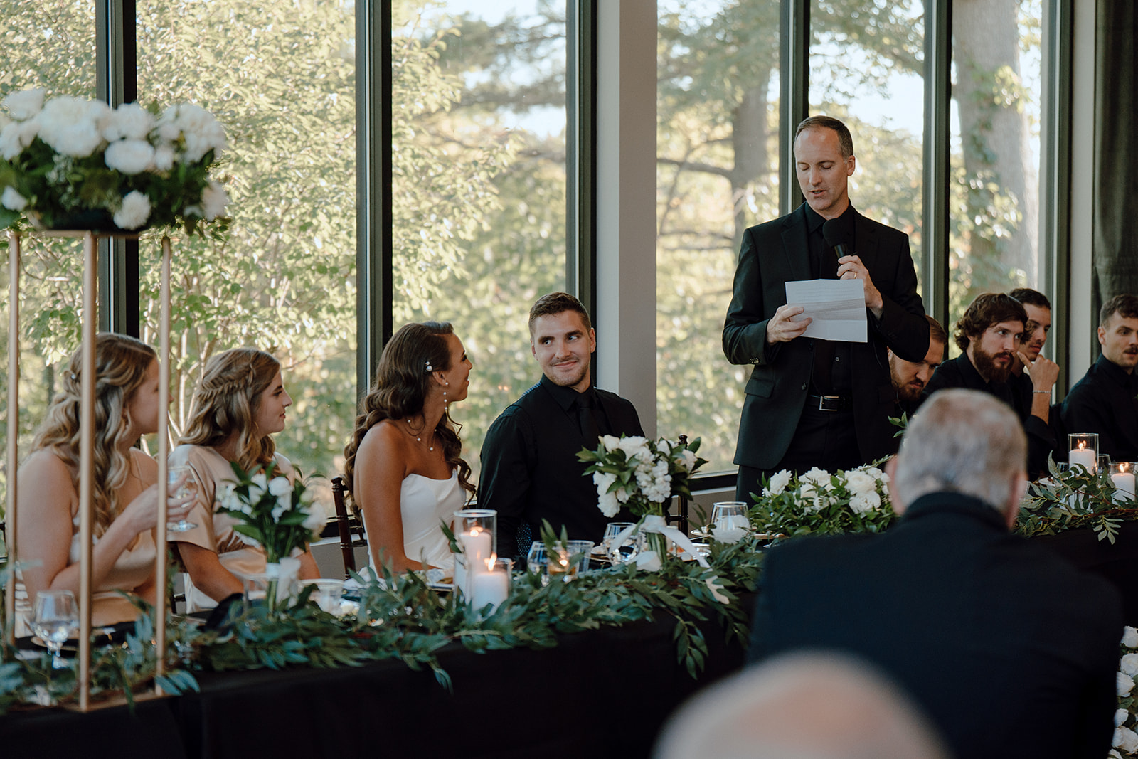 speeches at the Ethereal Intimate Wedding reception