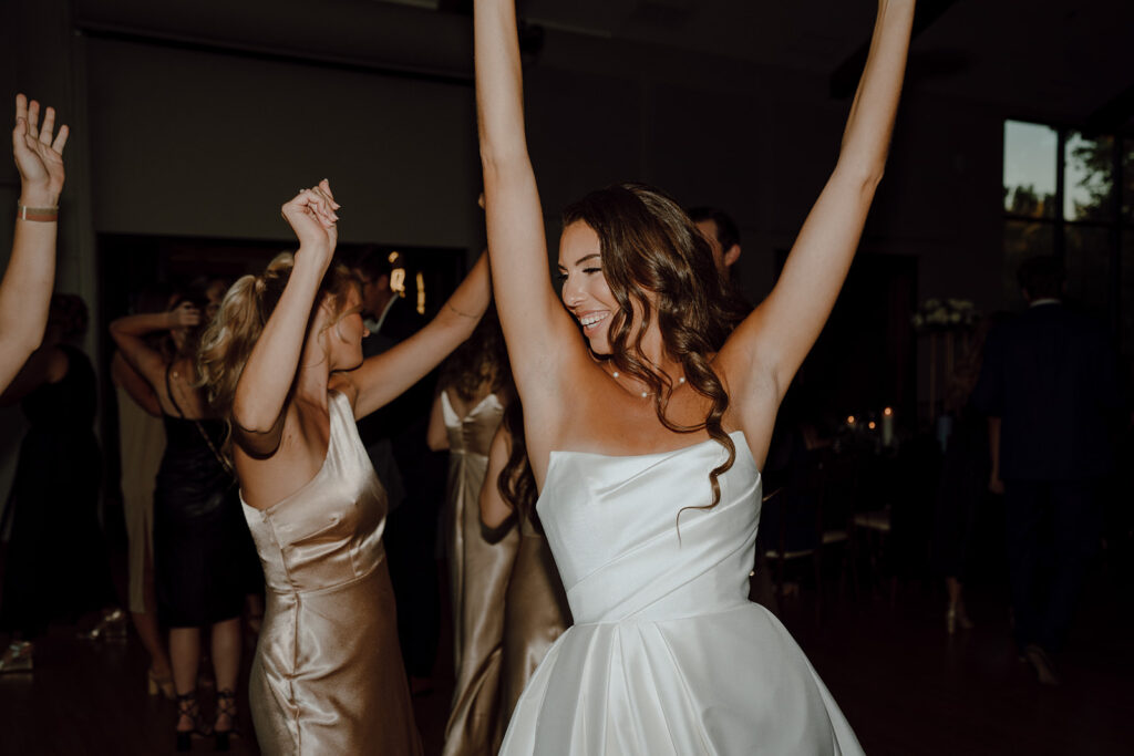 bride dancing at her wedding party