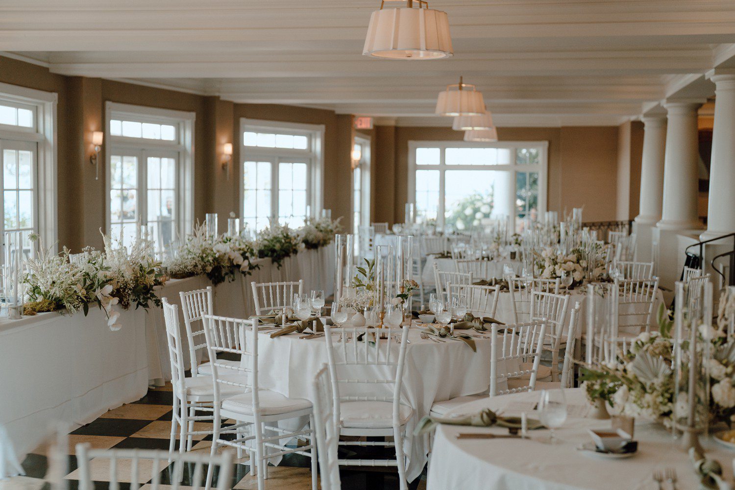 Wedding reception at Inn at Bay Harbor on Lake Michigan. 