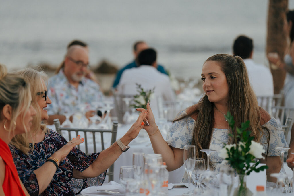 guests at the beautiful wedding reception