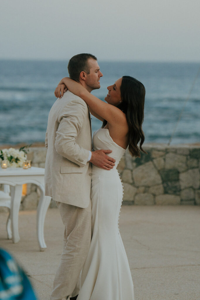 bride and groom first dance