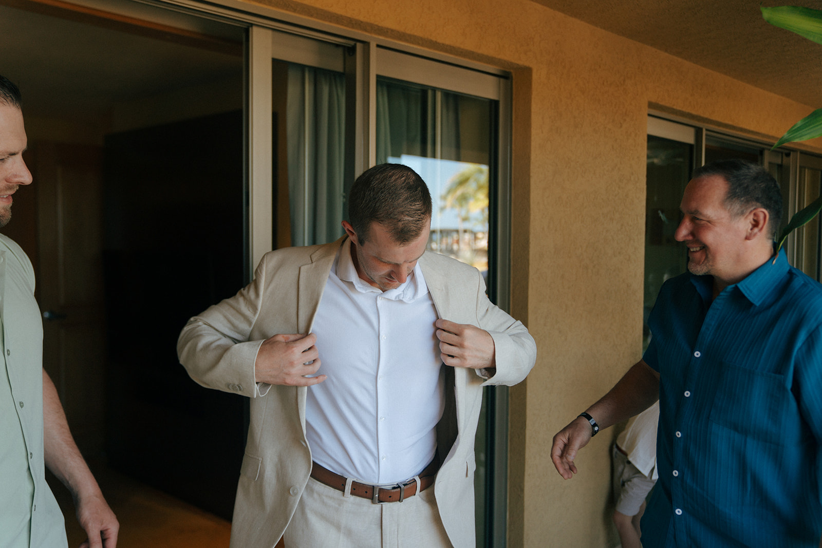 groom getting ready for his wedding ceremony