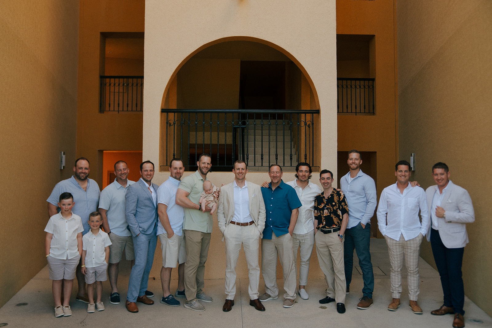 groom and his groomsmen at his timeless summer wedding