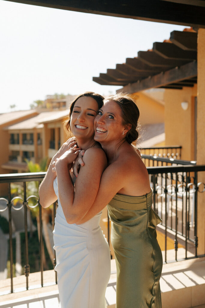 cute portrait of the bride and her friend