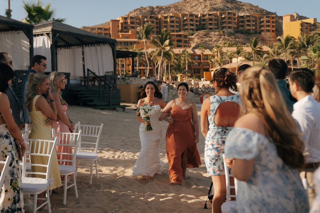 stunning bride walking down the aisle