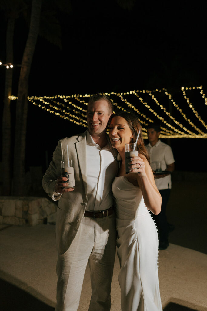 bride and groom at their wedding reception