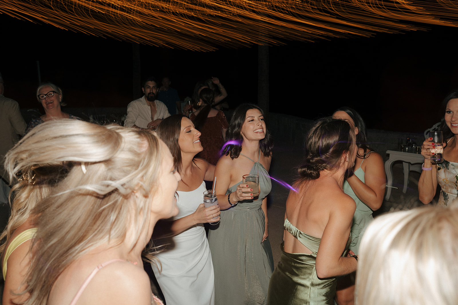 guests at the stunning timeless summer wedding reception