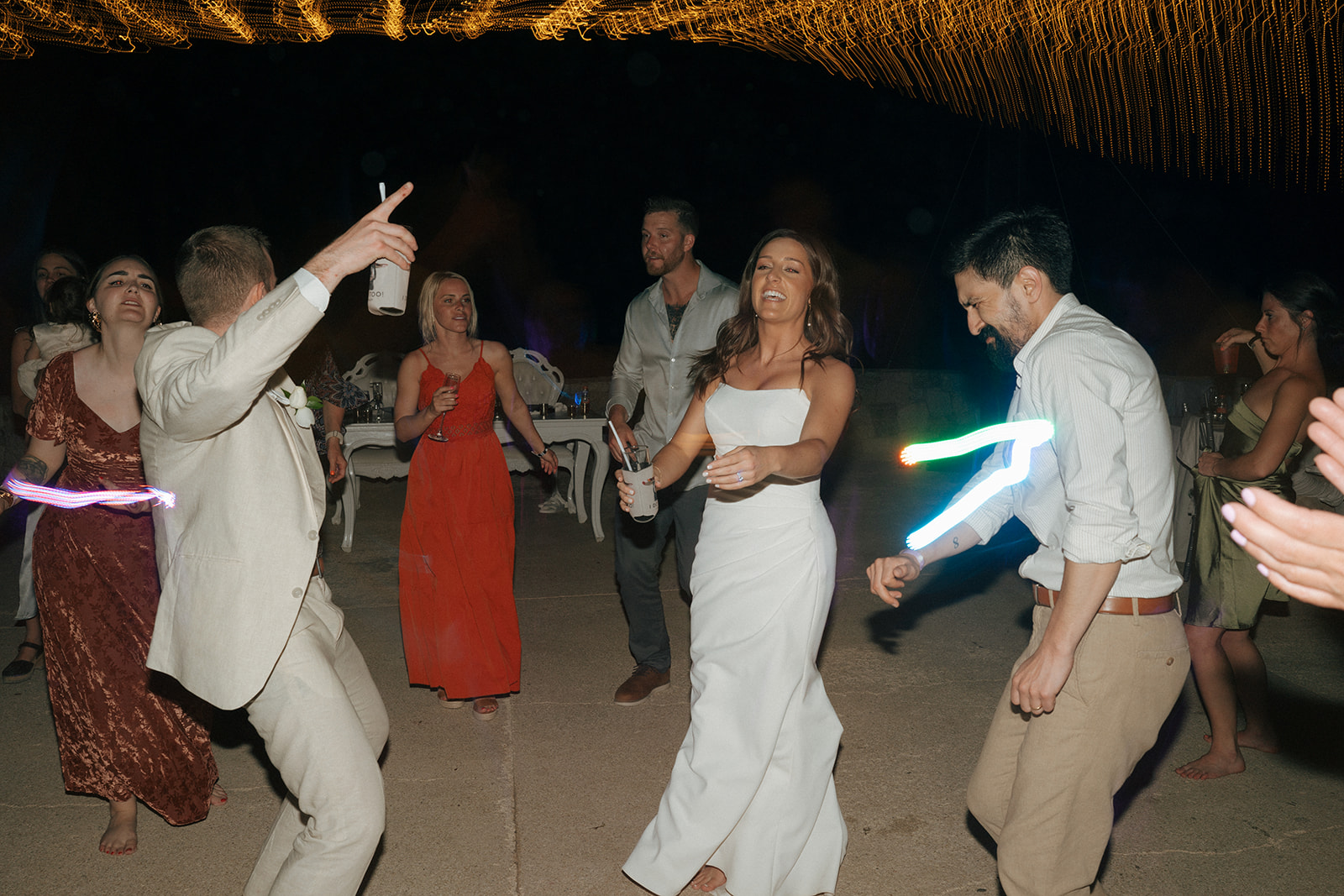 bride and groom dancing