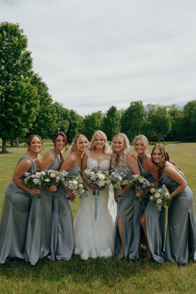 bride and her friends before the wedding ceremony