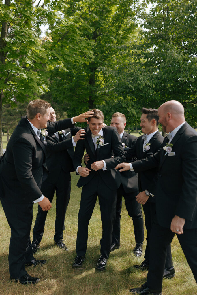 funny picture of the groom and his friends