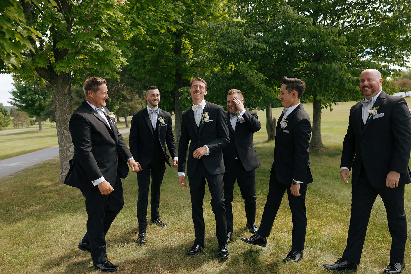 portrait of the groom and his friends