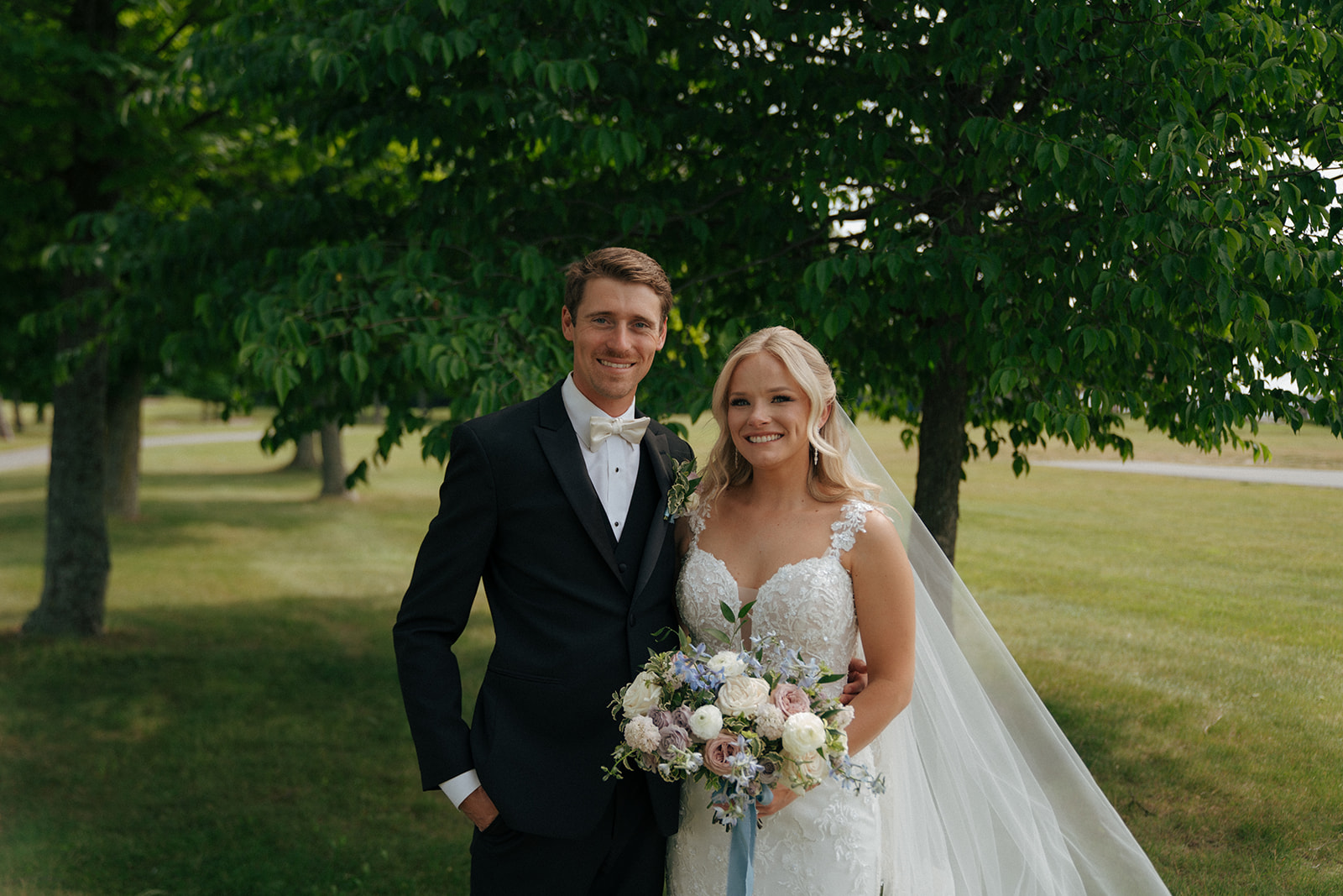 beautiful portrait of the bride and groom