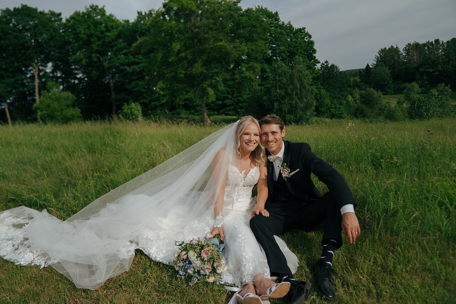 happy couple at their Elegant and Colorful Wedding