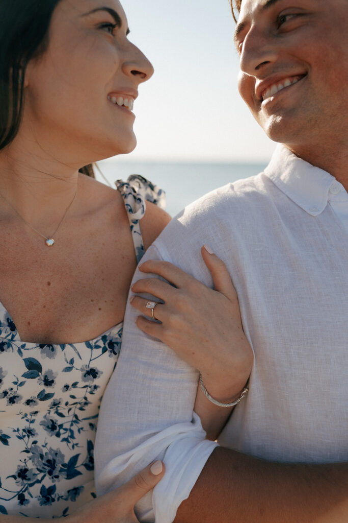 closeup shot of the beautiful engagement ring