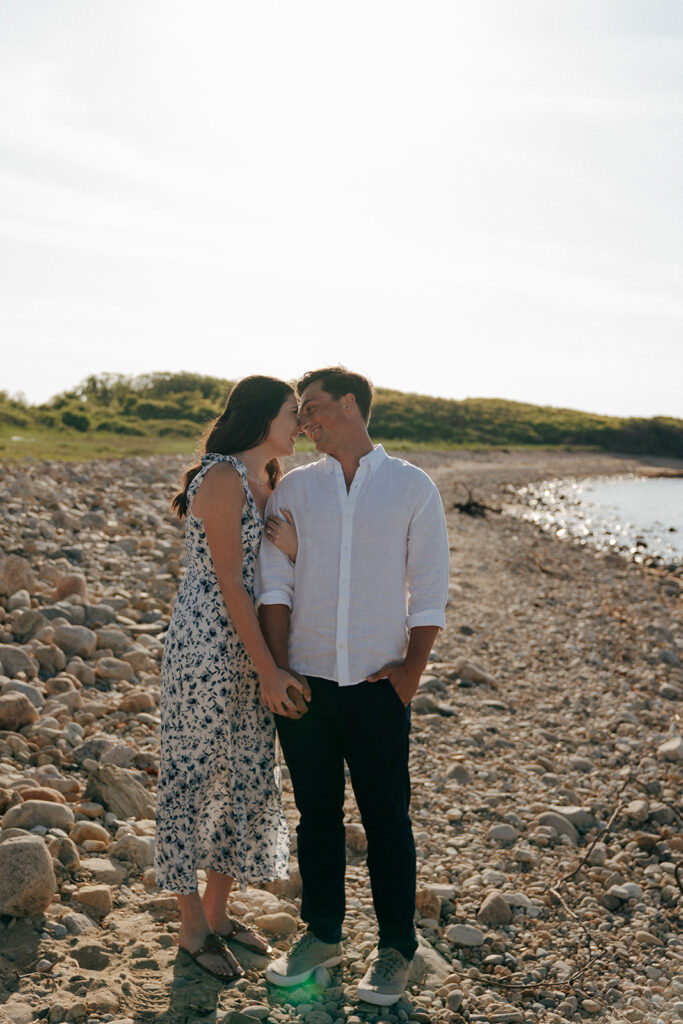 beautiful couple looking at each other