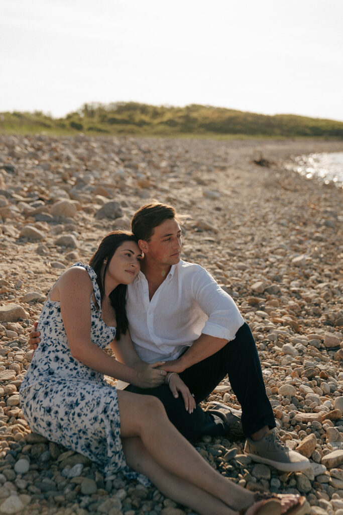 newly engaged couple at their engagement photoshoot