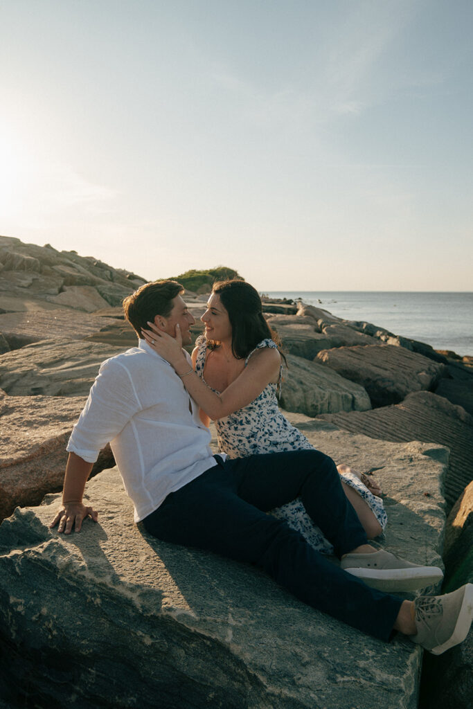 Timeless Engagement Session at Montauk Point Lighthouse